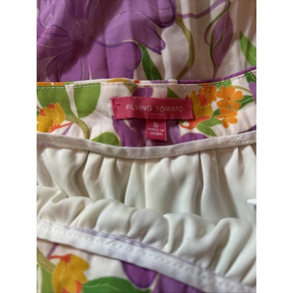 Flying Tomato Enjoy Your Life With Woven Pants Floral Sz Small Cottage Core Boho - Picture 4 of 7